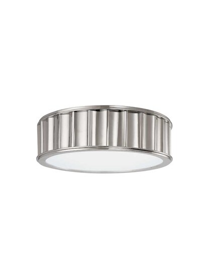 Middlebury Round 2-Light Flush Mount in Polished Nickel.